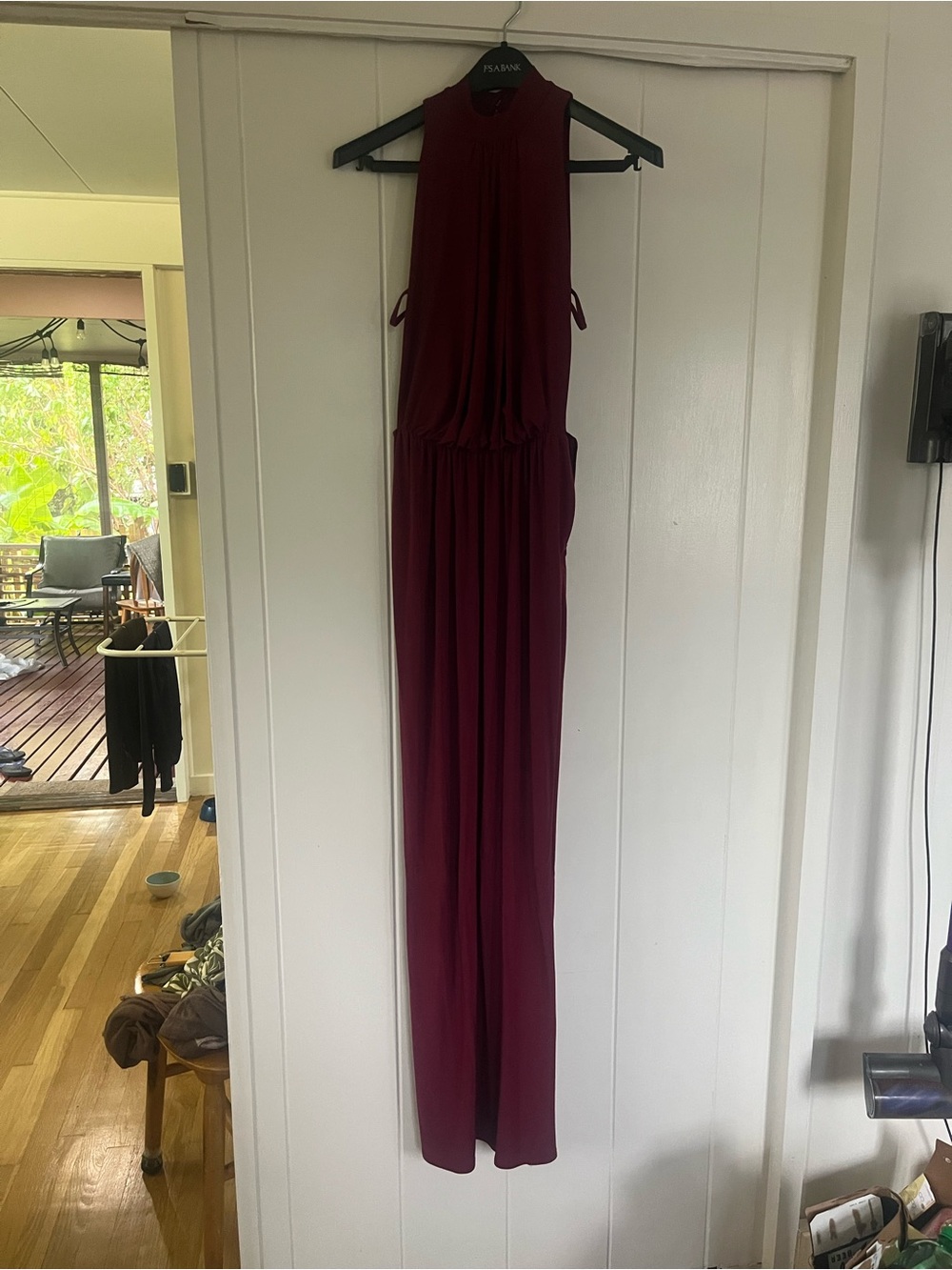 Love High Neck Draped Maxi Dress - Deep fig / US 4